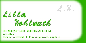 lilla wohlmuth business card